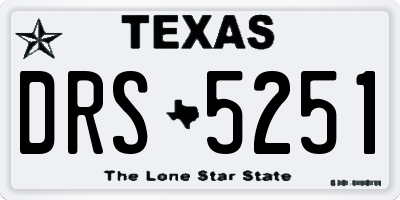 TX license plate DRS5251