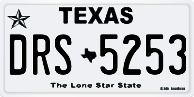 TX license plate DRS5253