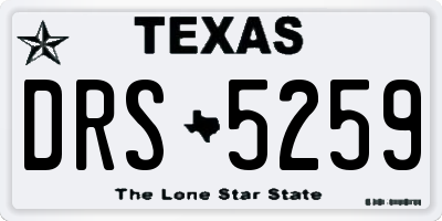 TX license plate DRS5259