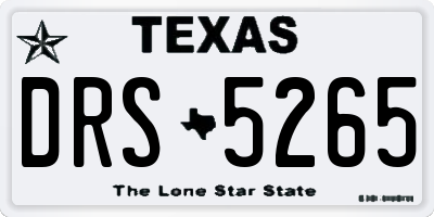 TX license plate DRS5265