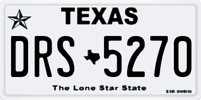 TX license plate DRS5270