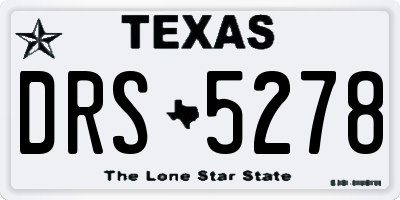 TX license plate DRS5278