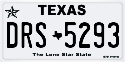TX license plate DRS5293