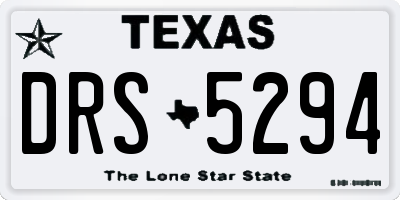 TX license plate DRS5294
