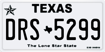 TX license plate DRS5299