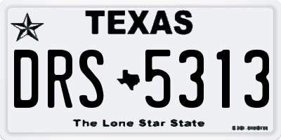 TX license plate DRS5313