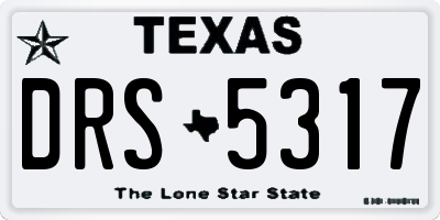 TX license plate DRS5317
