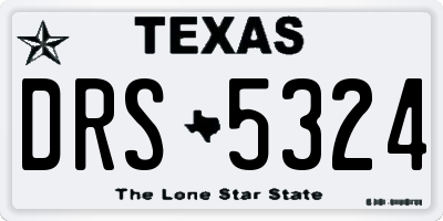 TX license plate DRS5324