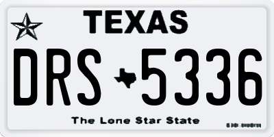 TX license plate DRS5336