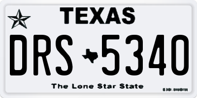 TX license plate DRS5340