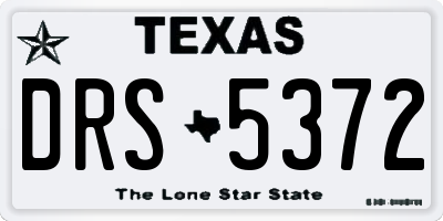 TX license plate DRS5372