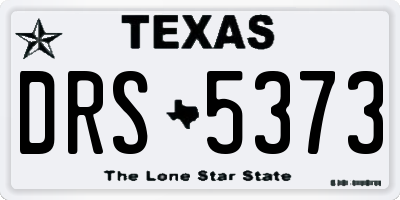 TX license plate DRS5373