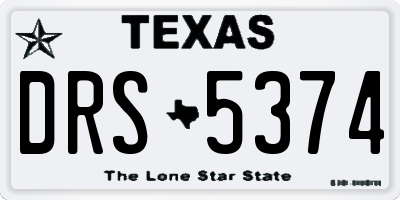 TX license plate DRS5374
