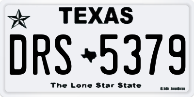 TX license plate DRS5379