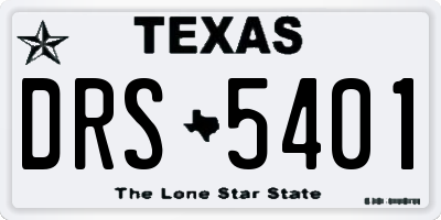 TX license plate DRS5401
