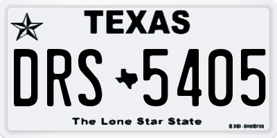 TX license plate DRS5405