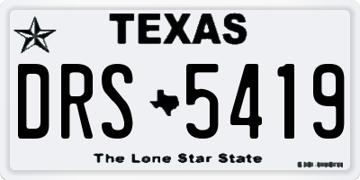 TX license plate DRS5419
