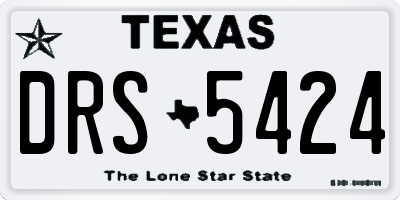 TX license plate DRS5424
