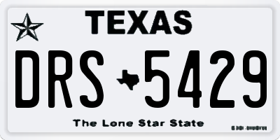 TX license plate DRS5429