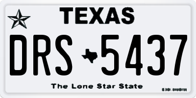 TX license plate DRS5437