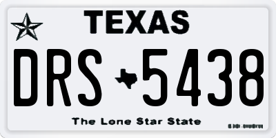 TX license plate DRS5438