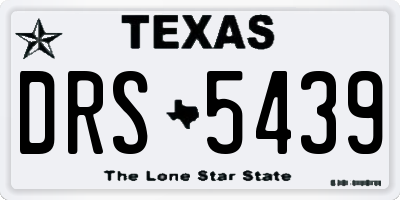 TX license plate DRS5439