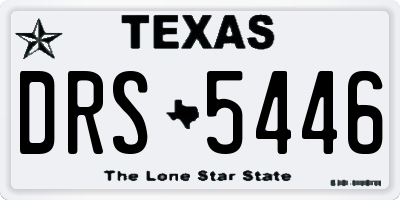 TX license plate DRS5446