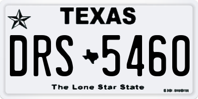 TX license plate DRS5460