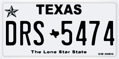 TX license plate DRS5474