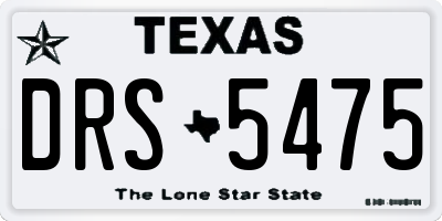 TX license plate DRS5475