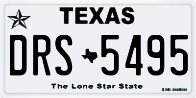 TX license plate DRS5495