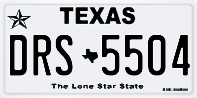 TX license plate DRS5504