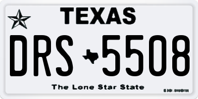TX license plate DRS5508