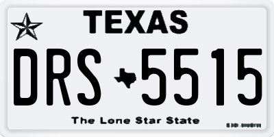 TX license plate DRS5515