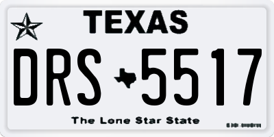 TX license plate DRS5517