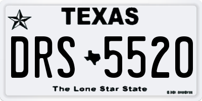TX license plate DRS5520
