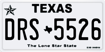 TX license plate DRS5526