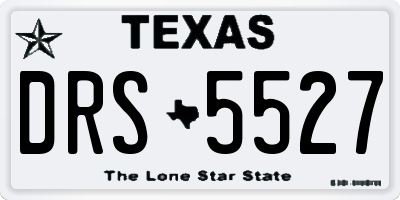 TX license plate DRS5527