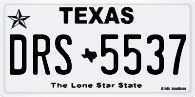 TX license plate DRS5537