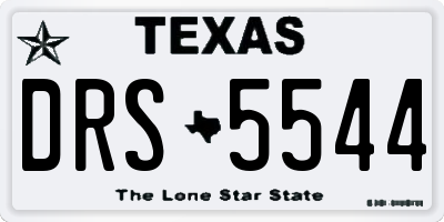 TX license plate DRS5544