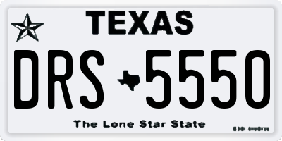 TX license plate DRS5550