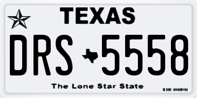TX license plate DRS5558