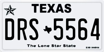 TX license plate DRS5564
