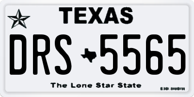 TX license plate DRS5565