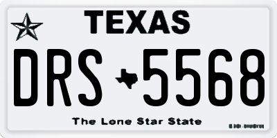 TX license plate DRS5568