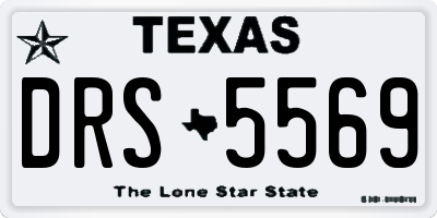 TX license plate DRS5569