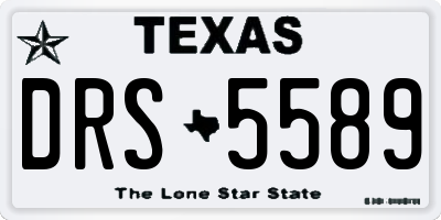 TX license plate DRS5589