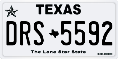 TX license plate DRS5592