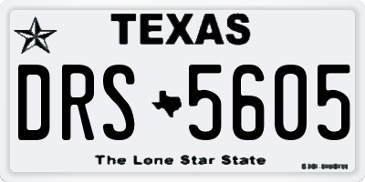 TX license plate DRS5605