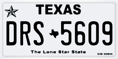 TX license plate DRS5609
